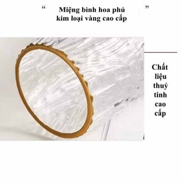 Lọ Hoa Thủy Tinh Cổ Viền Vàng Ctb571 - Bechip - Ảnh 6