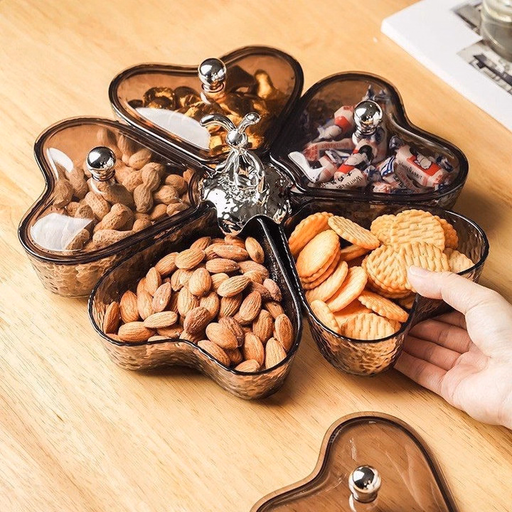 Khay Mứt Xoay Trái Tim 5 Ngăn Trong Suốt - Gdn - Ảnh 2