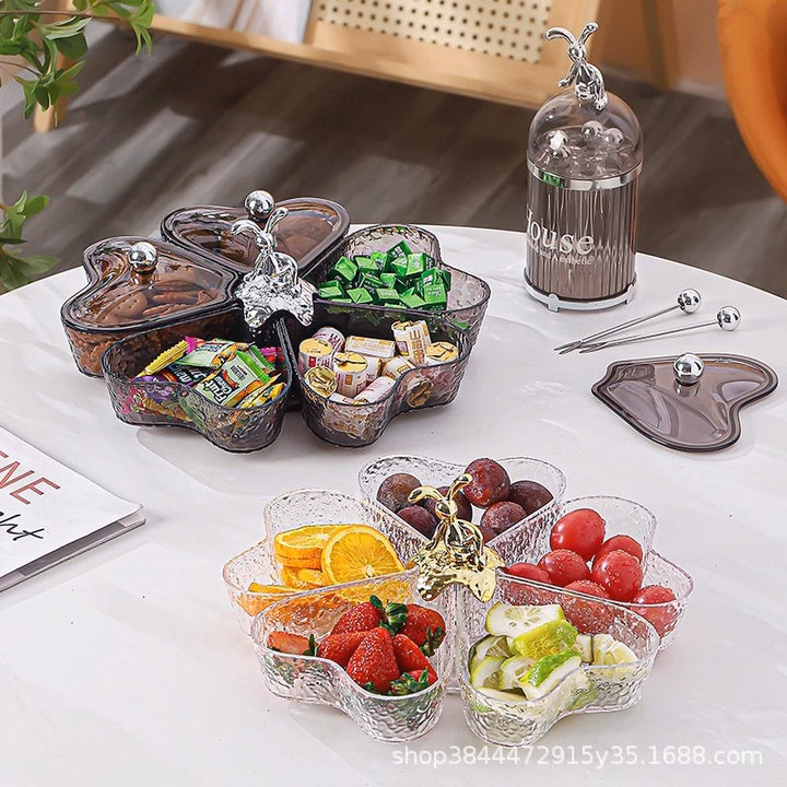 Khay Mứt Xoay Trái Tim 5 Ngăn Trong Suốt - Gdn - Ảnh 3