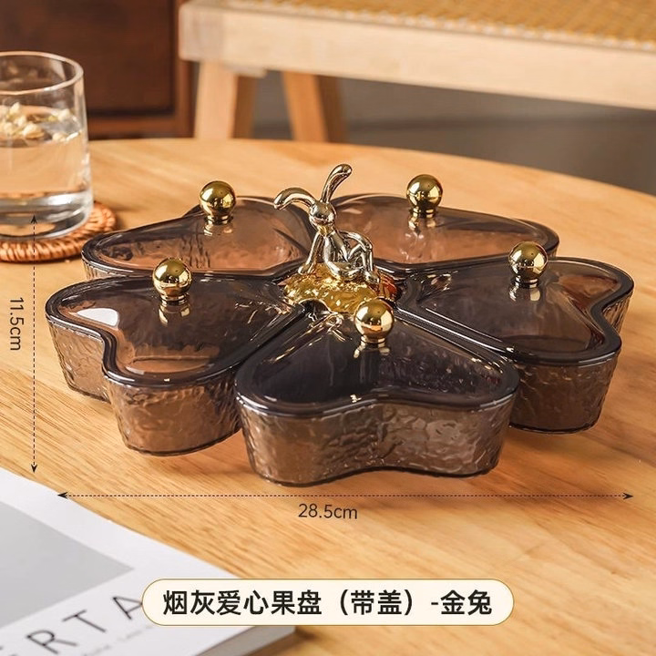 Khay Mứt Xoay Trái Tim 5 Ngăn Trong Suốt - Gdn - Ảnh 5