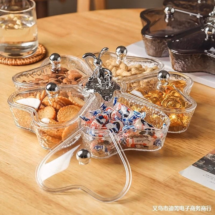 Khay Mứt Xoay Trái Tim 5 Ngăn Trong Suốt - Gdn - Ảnh 6