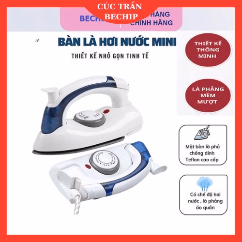 Bàn Là Hơi Nước Mini Cầm Tay, Gấp Gọn Tiện Dụng Ctb65 - Bechip