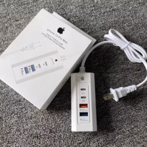 Ổ Cắm Sạc Điện Thoại Ip Tích Hợp Sẵn 2 Cổng Sạc Pd + 2 Cổng Usb Sạc Nhanh - Silver