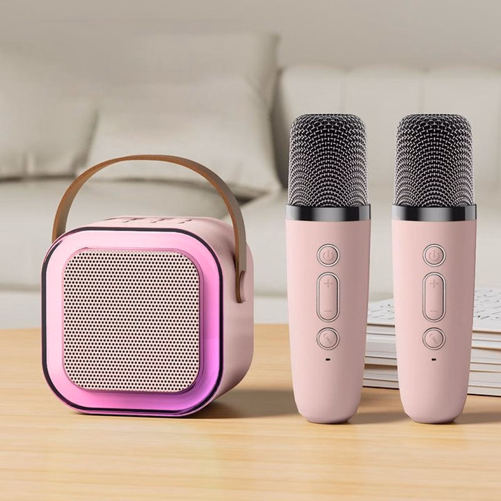 Loa Karaoke Mini K12 Kèm 2 Micro - Su - Ảnh 3