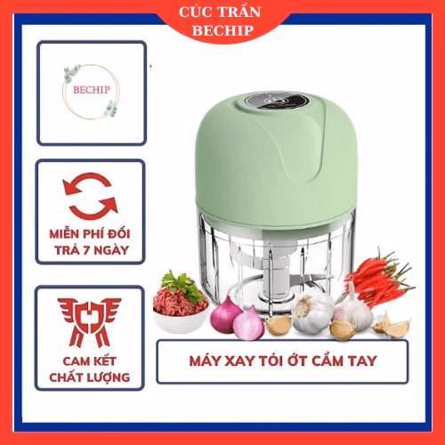 Máy Xay Tỏi Ớt Cầm Tay Sạc Pin 250Ml Ctb107 - Bechip