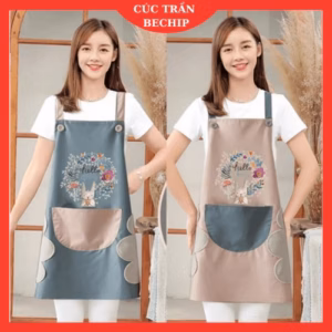 Tạp Dề Chống Thấm Nước Có Chỗ Lau Tay Và Để Điện Thoại Cao Cấp Ctb82 - Bechip