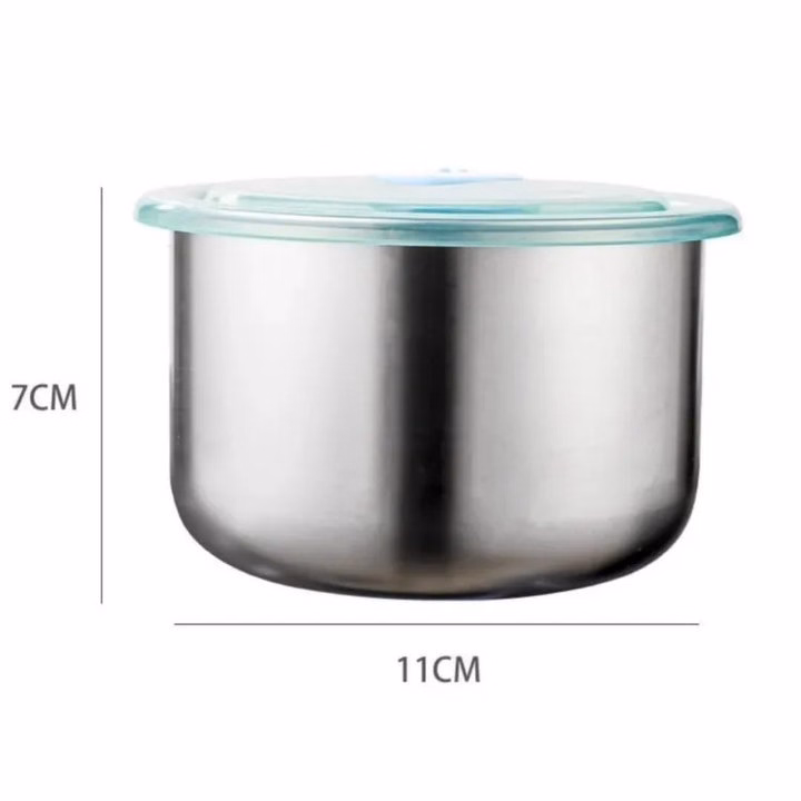 Hộp Inox Đựng Thực Phẩm Tròn 10X6.5Cm - Su - Ảnh 2
