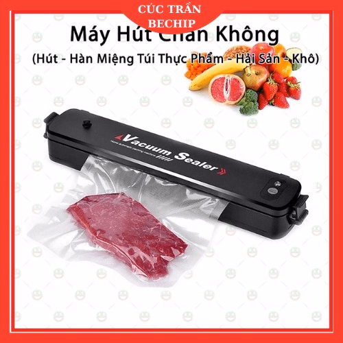 Máy Hút Chân Không Thực Phẩm Cao Cấp Vacuum Sealer -Tặng 10 Túi Ctb364 - Bechip