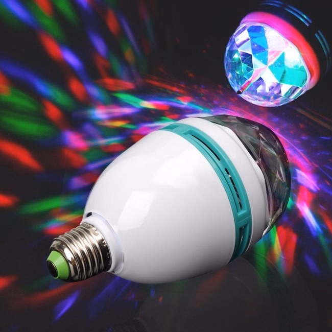 Bóng Đèn Vũ Trường Xoay 7 Màu Trang Trí Nhà Cửa, Quán - Su - Ảnh 3