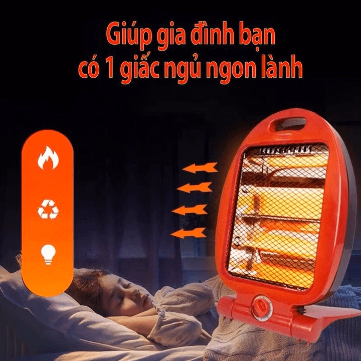 Đèn Sưởi Hồng Ngoại Hình Cá / Quạt Sưởi Điện Hình Cá / Đèn Sưởi Điện Hình Cá Ctb595 - Bechip - Ảnh 2