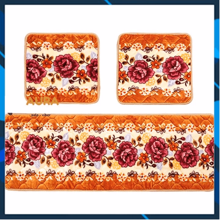Bộ Thảm Trải Ghế Gỗ, Sofa Siêu Mềm Mịn, 1 Tấm Dài, 2 Tấm Ngắn Ctb598 - Bechip - Ảnh 8