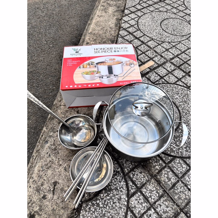 Set Nồi 6 Món Inox Dantemei - Gdn - Ảnh 4