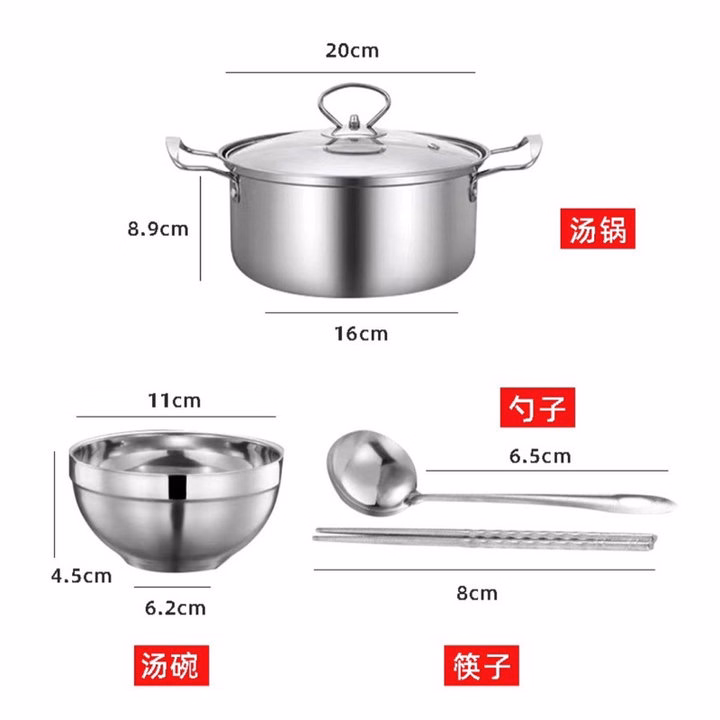 Set Nồi 6 Món Inox Dantemei - Gdn - Ảnh 6