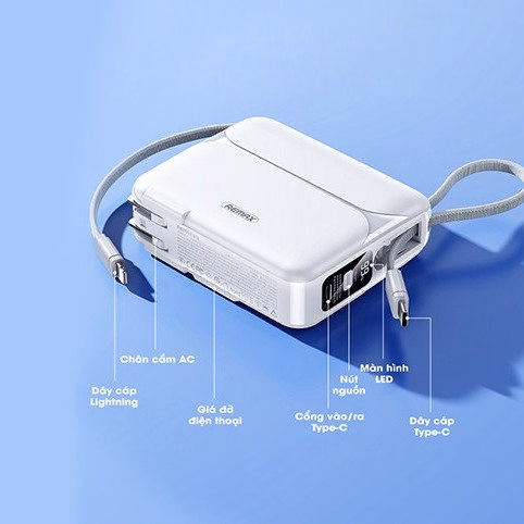 Pin Dự Phòng Sạc Nhanh 27W Remax Rpp 553 20.000Mah - Gdn - Ảnh 4