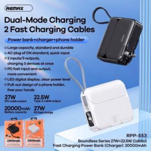 Pin Dự Phòng Sạc Nhanh 27W Remax Rpp 553 20.000Mah - Gdn