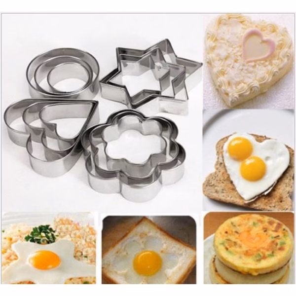 Bộ 12 Khuôn Làm Bánh Quy 4 Hình - Su - Ảnh 2