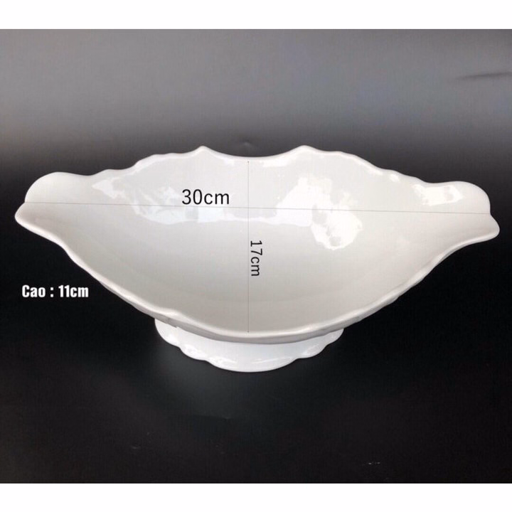 Bát Thuyền Nhựa Giả Sứ Đựng Gà Cúng, Lễ Bày Hoa Quả Có Hộp - Su - Ảnh 4
