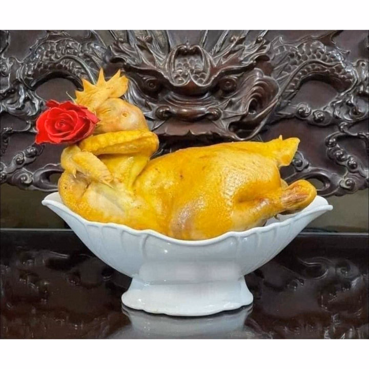Bát Thuyền Nhựa Giả Sứ Đựng Gà Cúng, Lễ Bày Hoa Quả Có Hộp - Su - Ảnh 2