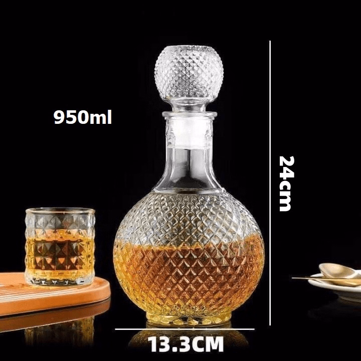 Bình Đựng Rượu Thủy Tinh Họa Tiết Kim Cương Sang 950Ml Ctb613 - Bechip - Ảnh 7
