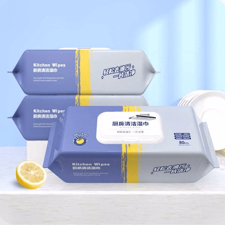 Khăn Lau Bếp Đa Năng, Giấy Ướt Lau Bếp Siêu Sạch Gói 80 Tờ Ctb615 - Bechip - Ảnh 4