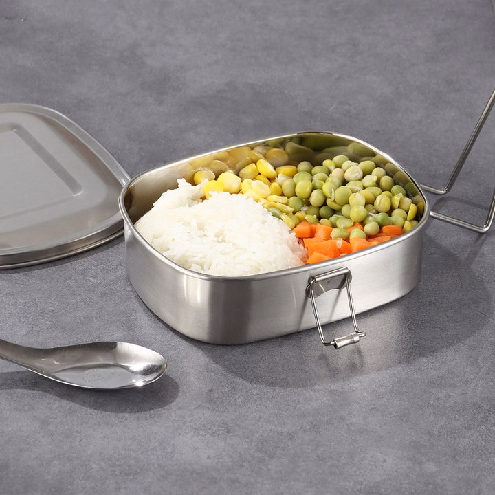 Hộp Cơm Chữ Nhật Inox 16Cm - Su - Ảnh 2