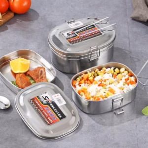 Hộp Cơm Chữ Nhật Inox 16Cm - Su