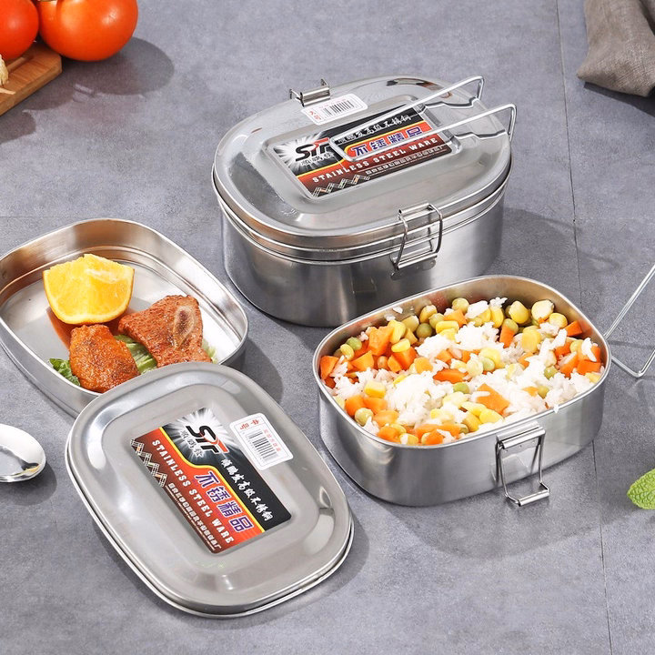 Hộp Cơm Chữ Nhật Inox 16Cm - Su