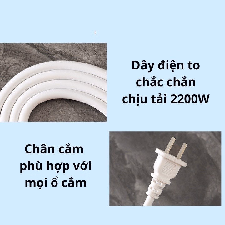 Ổ Điện Đa Năng Thông Minh 2 In 1 Gồm 6 Lỗ Cắm Và 4 Cổng Usb Tiện Dụng, Màu Sắc Sang Trọng Ld034 - Lady'S Passion - Ảnh 5