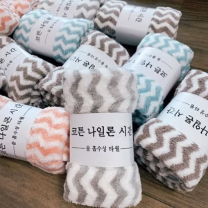 Combo 10 Khăn Mặt Lông Tuyết 25X50Cm