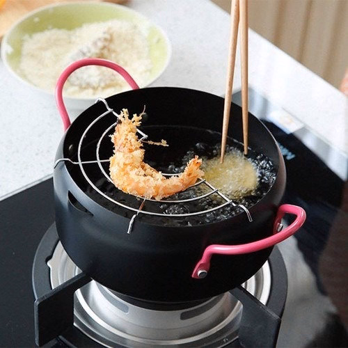Nồi Chiên 18Cm Kèm Vỉ Gác Lọc Dầu