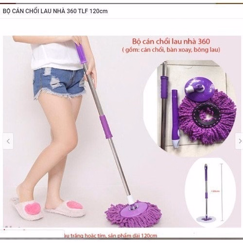 Cây Lau Nhà Xoay 360 Độ Mâm Tròn Tiện Dụng - Ảnh 5