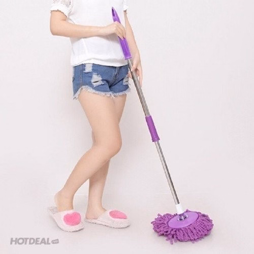Cây Lau Nhà Xoay 360 Độ Mâm Tròn Tiện Dụng - Ảnh 3