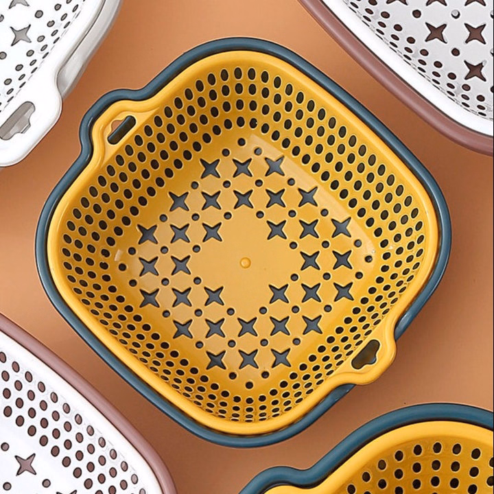 Bộ 6 Rổ Và Chậu Rửa Hoa Quả, Rau Củ Tiện Lợi - Ảnh 6