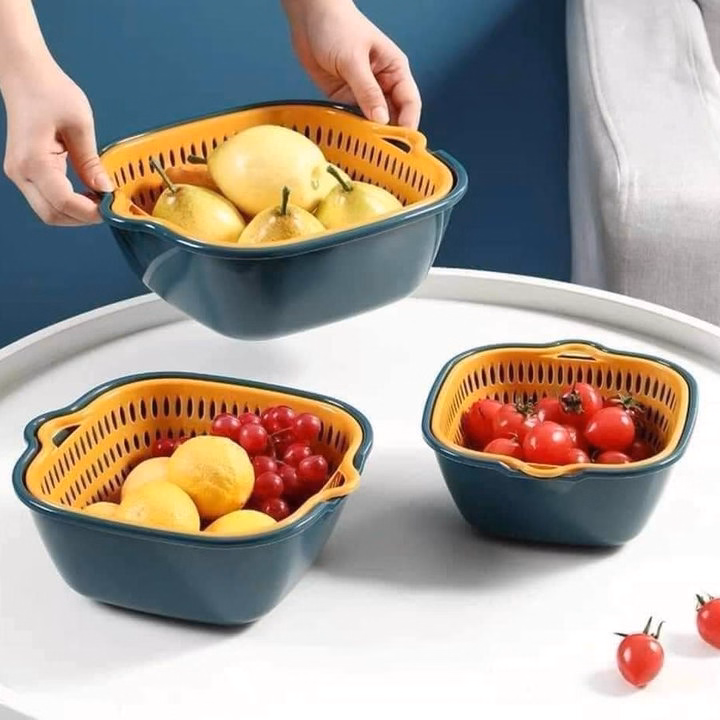 Bộ 6 Rổ Và Chậu Rửa Hoa Quả, Rau Củ Tiện Lợi - Ảnh 8