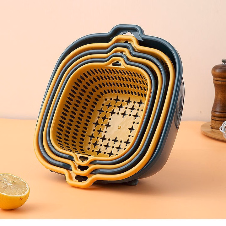 Bộ 6 Rổ Và Chậu Rửa Hoa Quả, Rau Củ Tiện Lợi - Ảnh 15