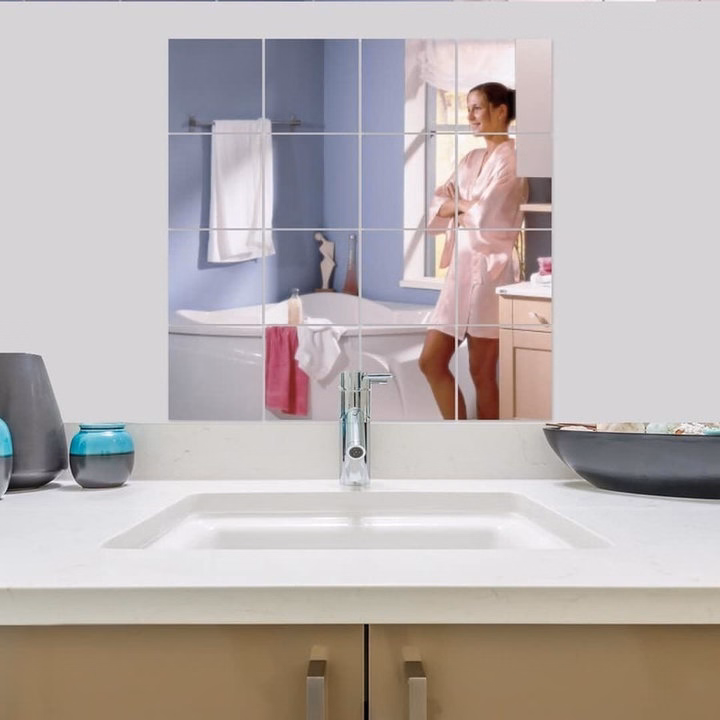 Set 16 Miếng Gương Dẻo Dán Tường Decor - Ảnh 2