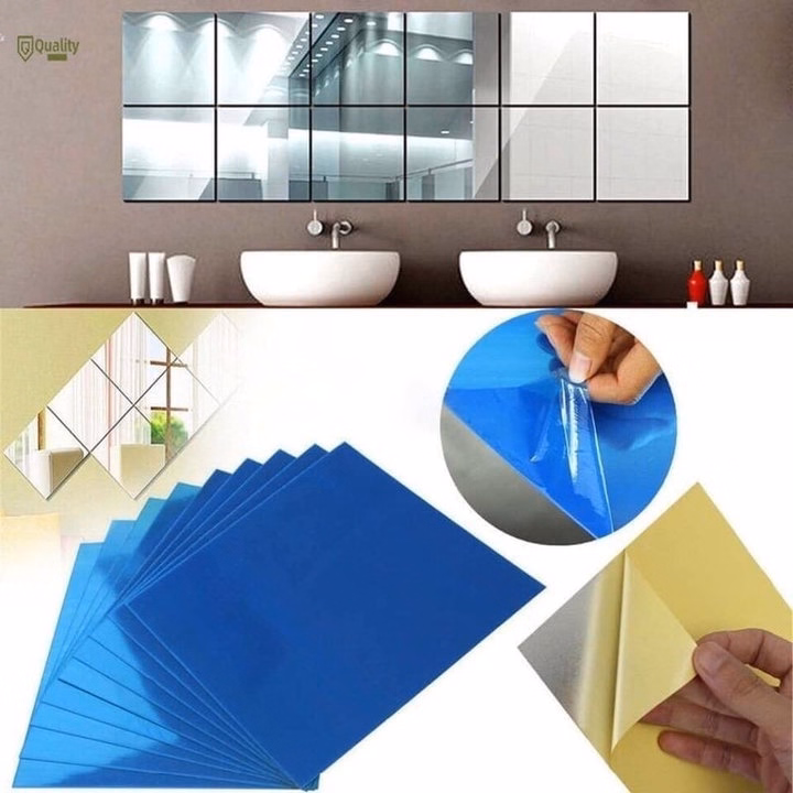 Set 16 Miếng Gương Dẻo Dán Tường Decor - Ảnh 4
