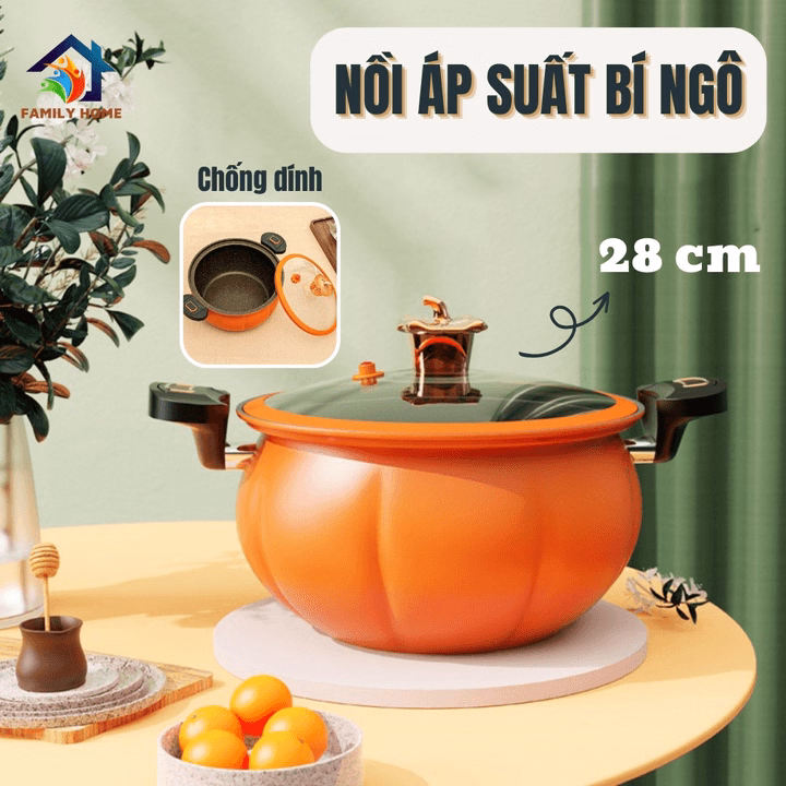 Nồi Áp Suất Bí Ngô 8 Lit Size 28Cm - Ảnh 12