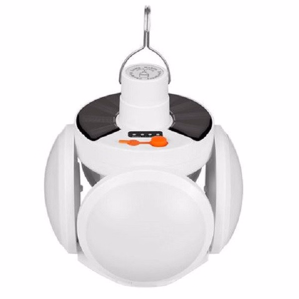 Bóng Đèn Tích Điện Cụp Xòe 4 Cánh 5 Bóng Có Tấm Pin Năng Lượng Mặt Trời - Ảnh 6