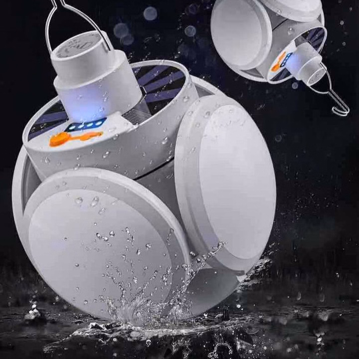 Bóng Đèn Tích Điện Cụp Xòe 4 Cánh 5 Bóng Có Tấm Pin Năng Lượng Mặt Trời - Ảnh 8