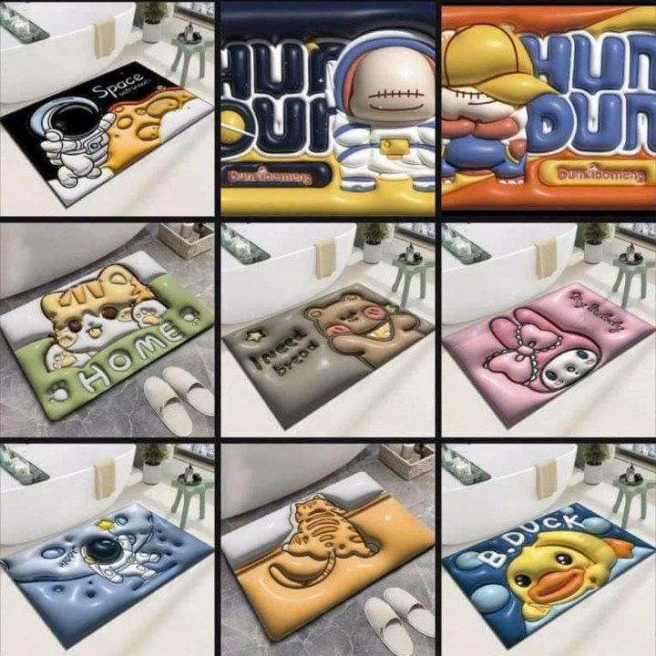 Thảm 3D Lau Chân Thấm Hút Nước - Ảnh 2