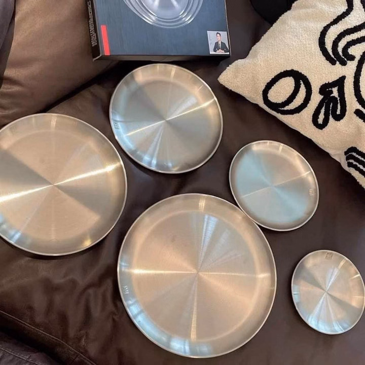 Bộ 5 Đĩa Inox 5 Size Khác Nhau
