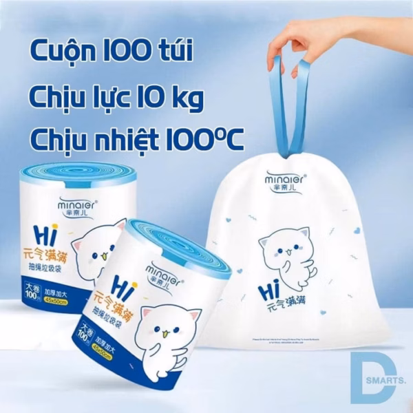 Cuộn 100 Túi Đựng Rác Size 45X50Cm - Ảnh 8