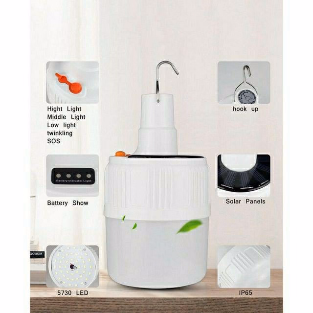 Bóng Đèn Tích Điện Led 100W - Kèm Điều Khiển Và Sạ - Ảnh 2