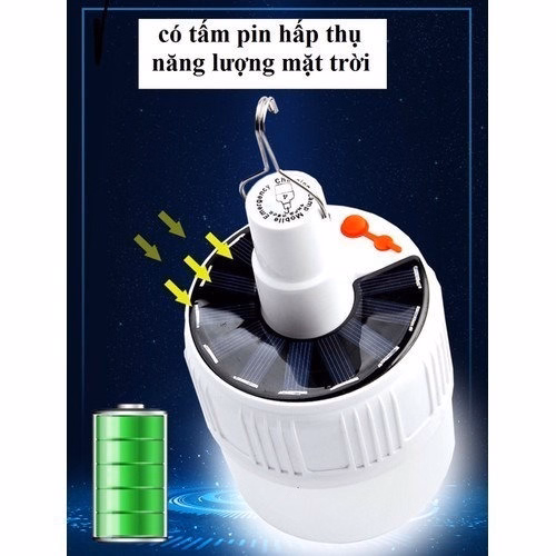 Bóng Đèn Tích Điện Led 100W - Kèm Điều Khiển Và Sạ - Ảnh 4