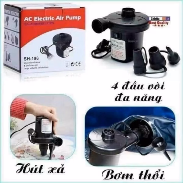 Bơm Điện Mini 2 Chiều - Màu Đen - Ảnh 2