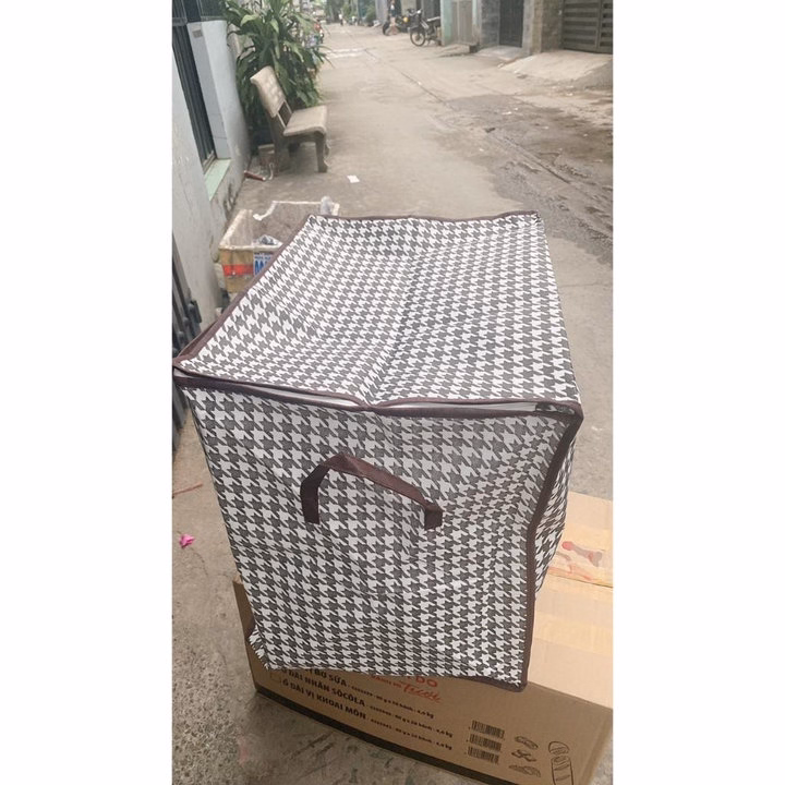 Túi Đựng Chăn, Quần Áo Kẻ Caro Cớ Lớn 100L - Ảnh 2