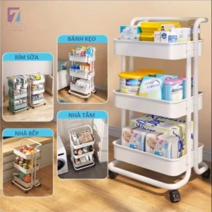 Kệ Đẩy Spa, Bỉm Sữa, Bánh Kẹo, Nhà Bếp
