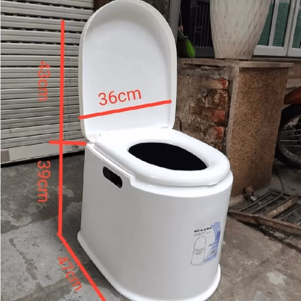 Bô Vệ Sinh Trong Nhà Di Động Cho Người Già, Bà Bầu, Trẻ Em - Gdn - Ảnh 2