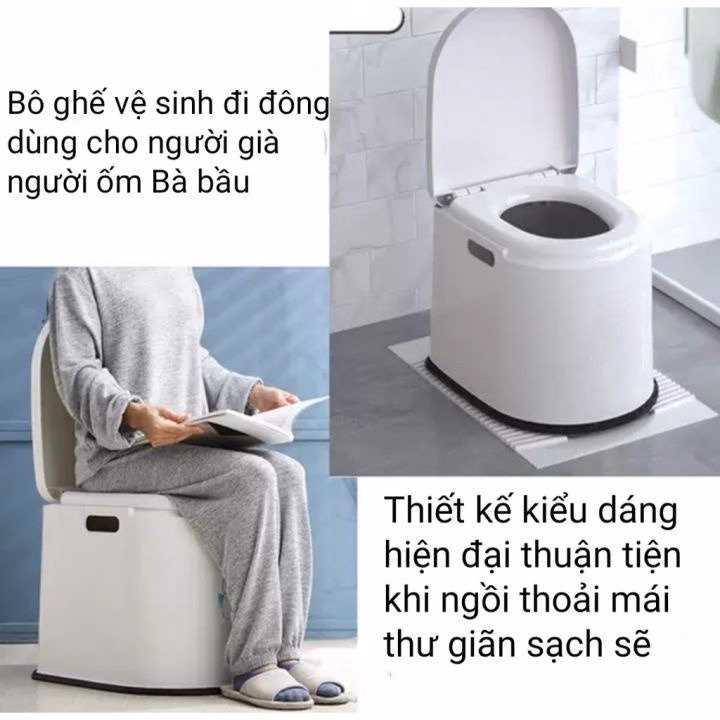 Bô Vệ Sinh Trong Nhà Di Động Cho Người Già, Bà Bầu, Trẻ Em - Gdn